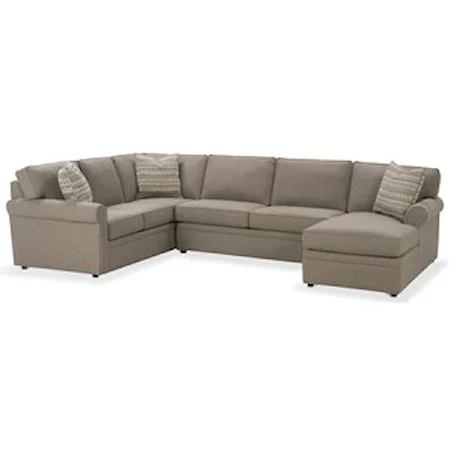 Transitional Sectional Sofa with Chaise